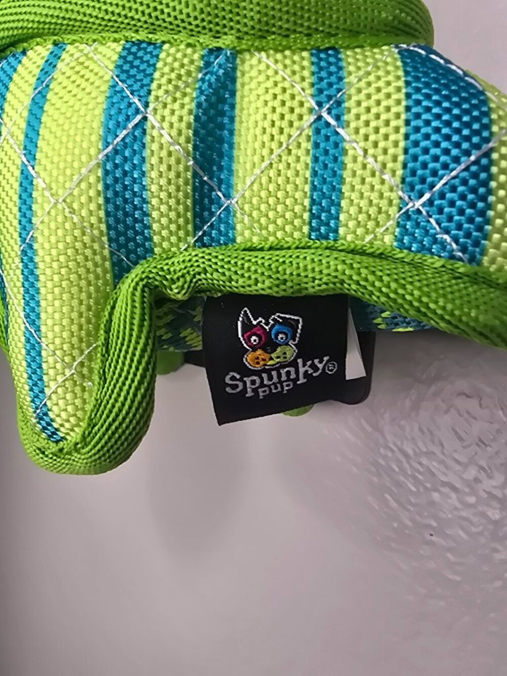 Spunky Pup "Neon Tough Plush" Small Dog Toy - Picture 4 of 6